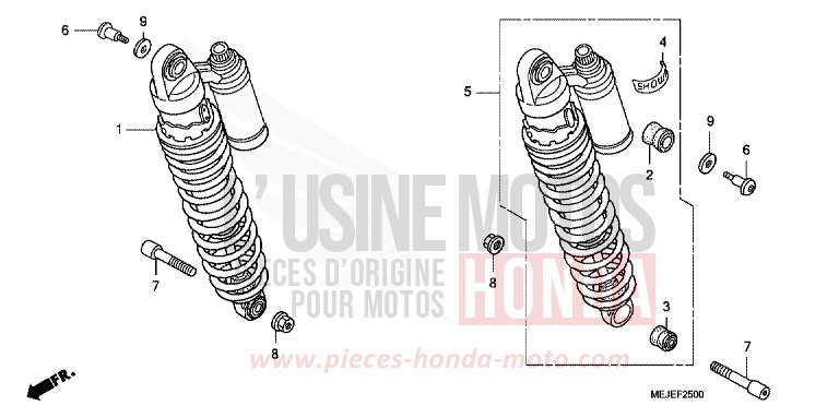 REAR CUSHION for CB1300 Super Bold'or ABS DARKNESS BLACK METALLIC (NH463F) from 2007
